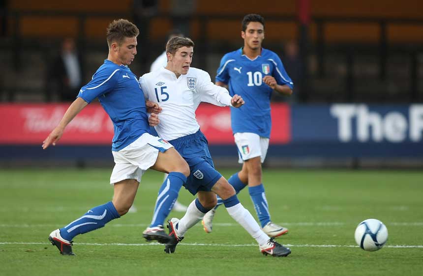 Joe Rothwell in action against Italy.